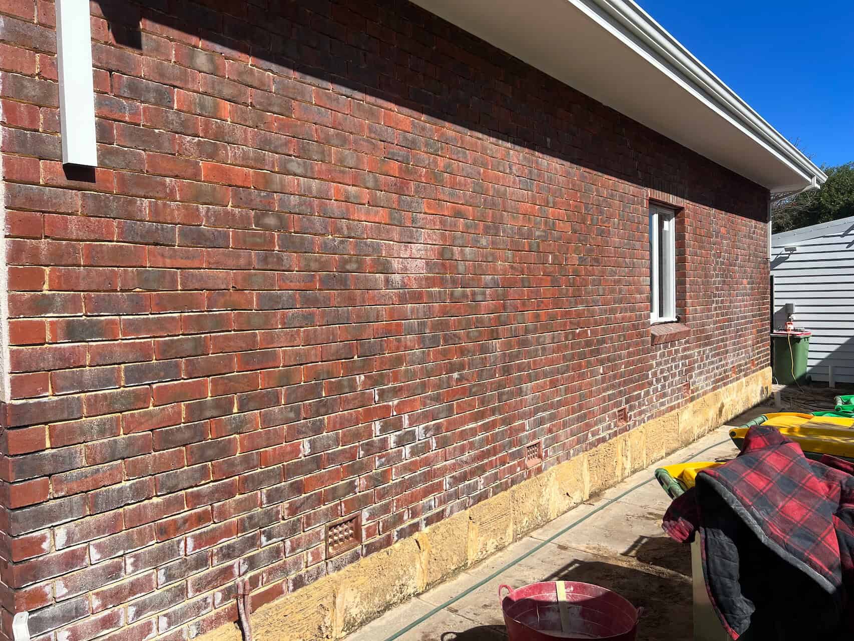 House with crumbling mortar