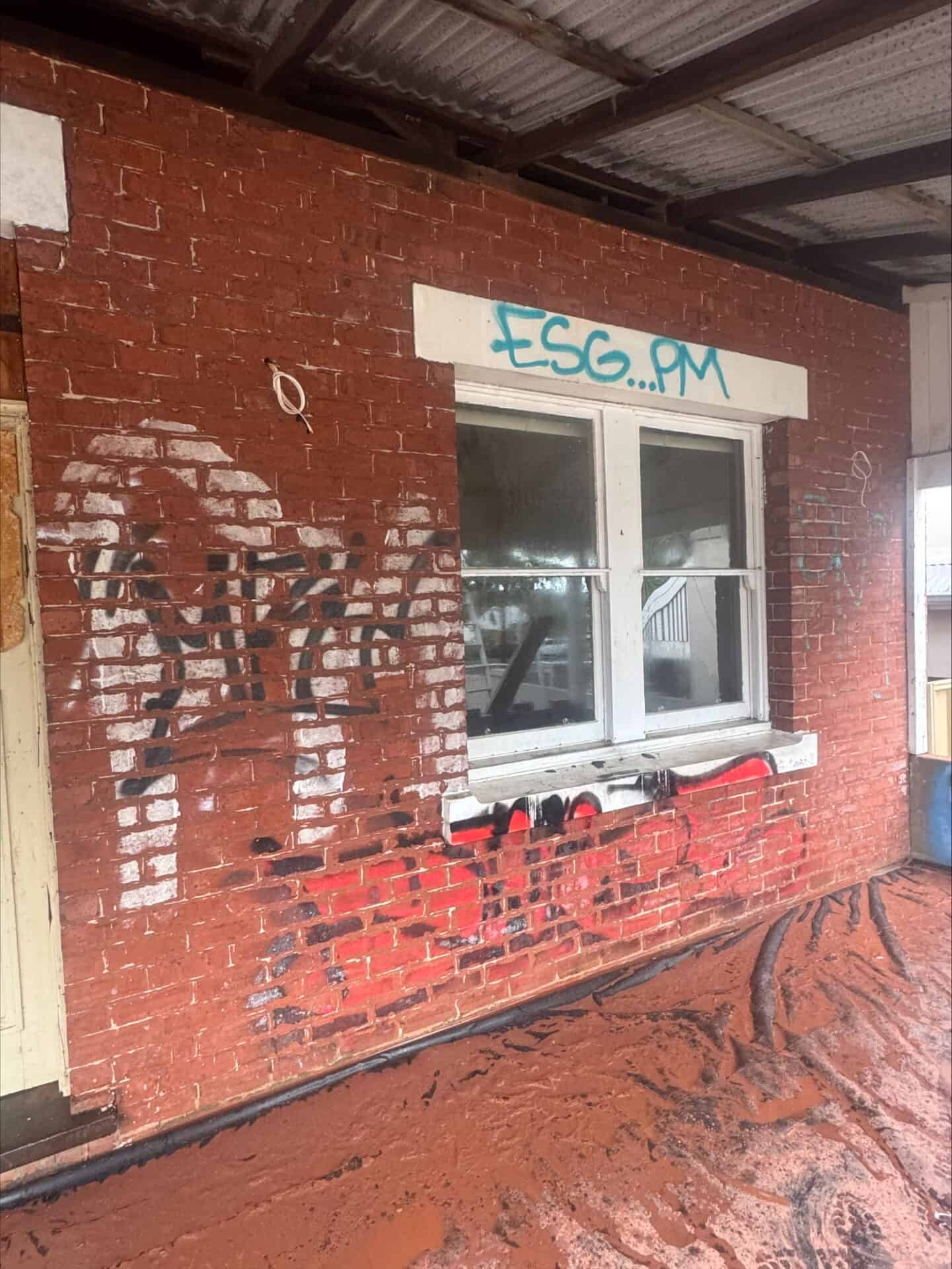 Graffiti removal before